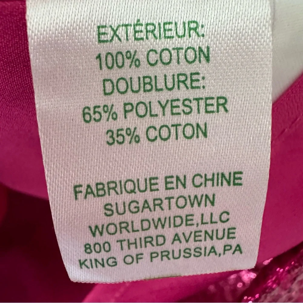 NWT Lilly Pulitzer Charmain Mini Skirt Pink Petal Party Metallic Size 8 - Picture 15 of 15